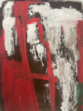 abstrakte Malerei ; Acryl auf Leinwand; braun schwarz und weiß